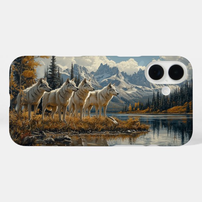 Wolf Pack by the Lake Case-Mate iPhone Case (Back (Horizontal))