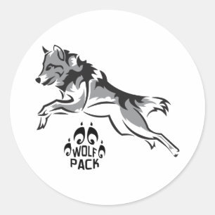 WOLF PACK CLASSIC ROUND STICKER