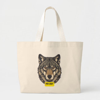 Wolf. Pack Daddy Large Tote Bag