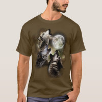  Wolf Pack Howling Full Moon Celestial Sky Men's