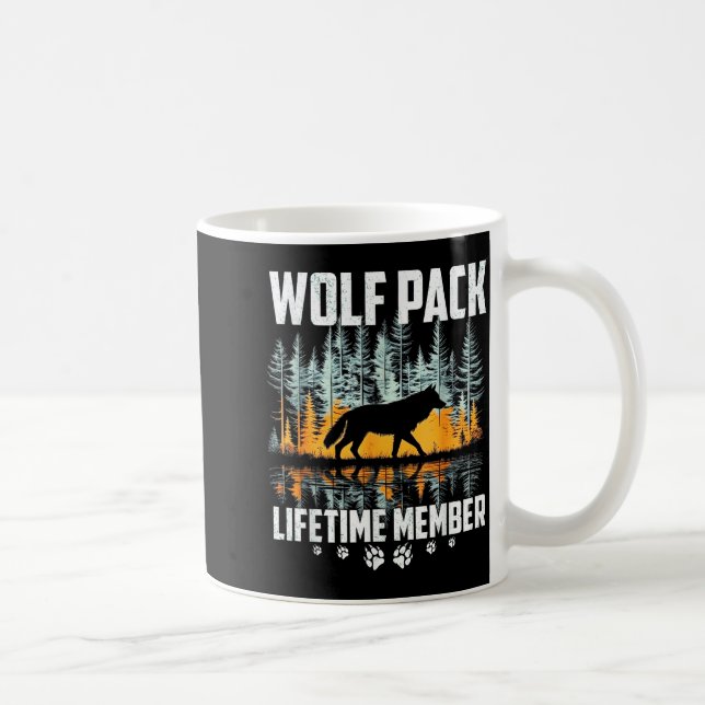 Wolf Pack Howling Wolf Lifetime Member Wildlife Fo Coffee Mug (Right)