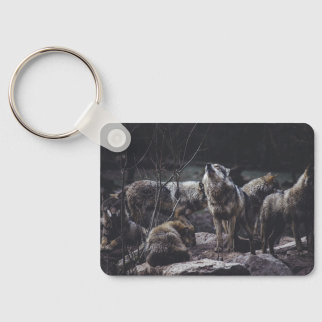 Wolf Pack Key Ring (Back)