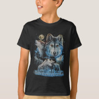 Wolf Pack Kids T-Shirt - Glow in the dark print