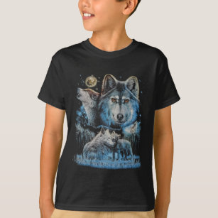 Wolf Pack Kids T-Shirt - Glow in the dark print