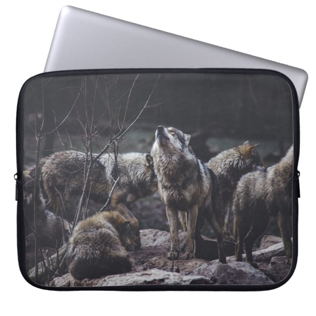 Wolf Pack Laptop Sleeve (Front)