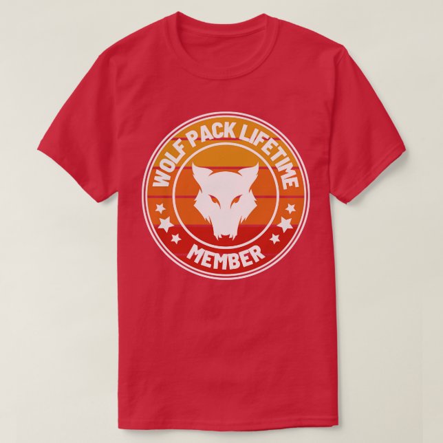 Wolf Pack Lifetime Membership T-Shirt (Design Front)