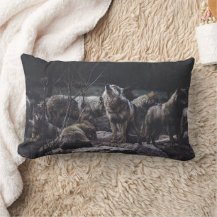 Wolf Pack Lumbar Pillow