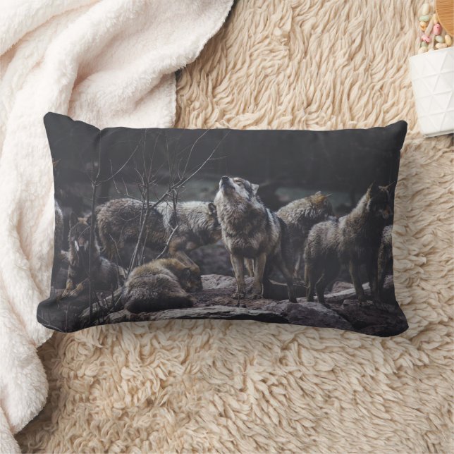 Wolf Pack Lumbar Pillow (Blanket)
