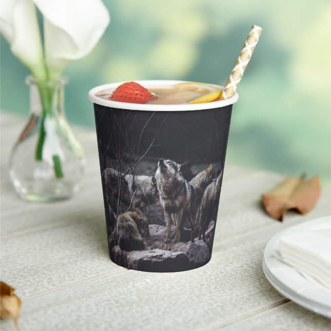 Wolf Pack Paper Cups (Insitu)