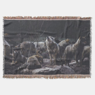 Wolf Pack Throw Blanket