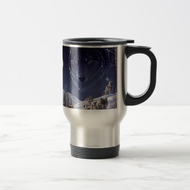 Wolf Pack Travel Mug (Right)