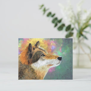 Wolf Painting Postcard