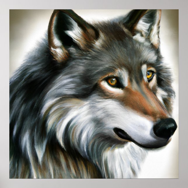 Wolf Painting Poster (Front)