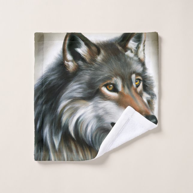 Wolf Painting Wash Cloth (Wash Cloth)