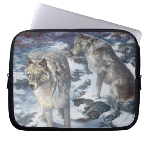 Wolf Pair 10" Neoprene Laptop Cover
