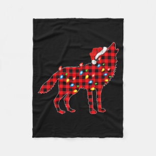 Wolf Pajama Family Matching Group Christmas  Fleece Blanket