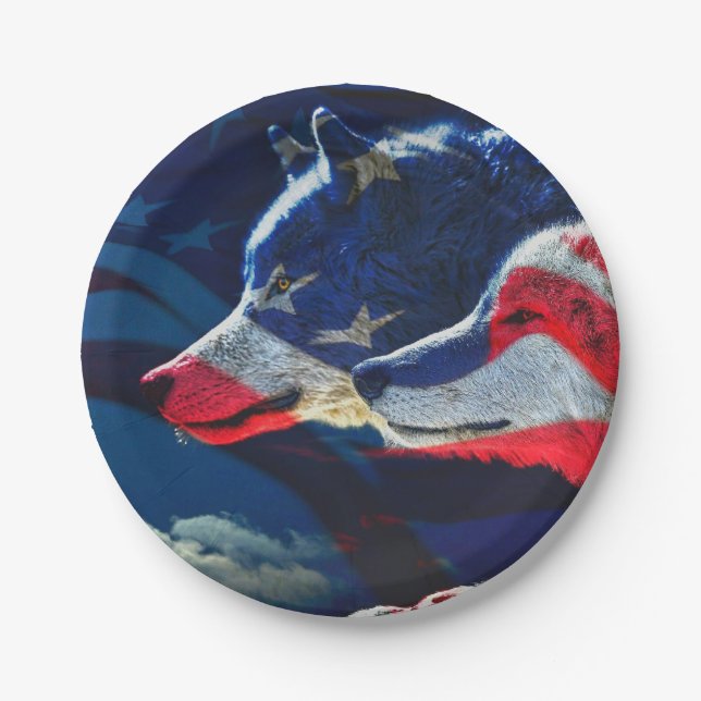 Wolf Paper Plate (Front)