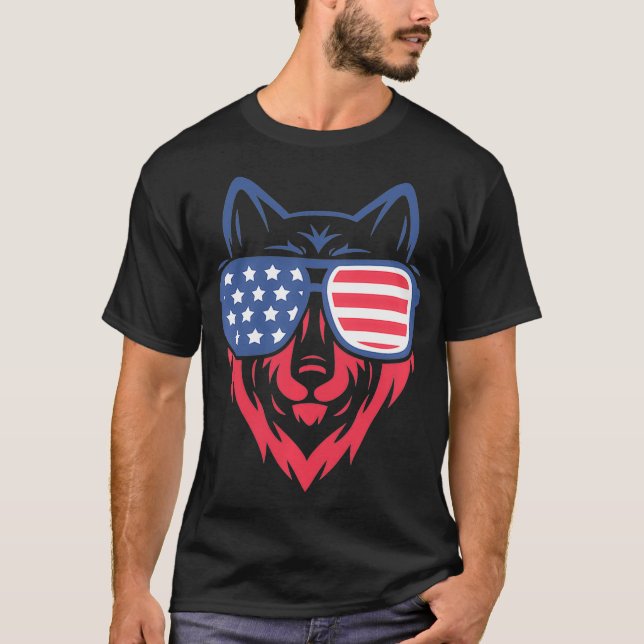 Wolf Patriotic Pullover  (Front)