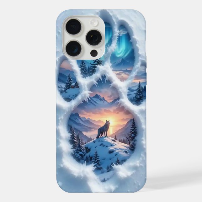 Wolf Paw Landscape  iPhone Case (Back)