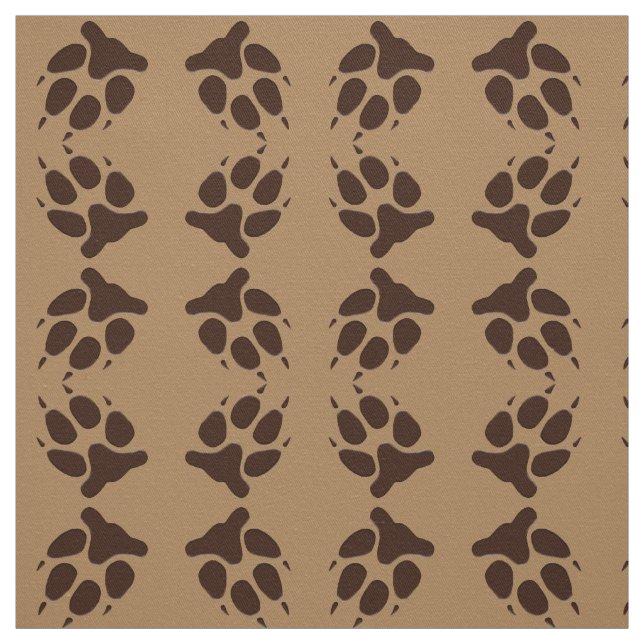 Wolf Paw Print Fabric (Swatch)