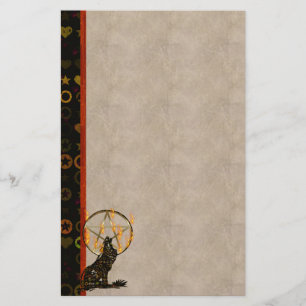 Wolf Pentagram Stationery