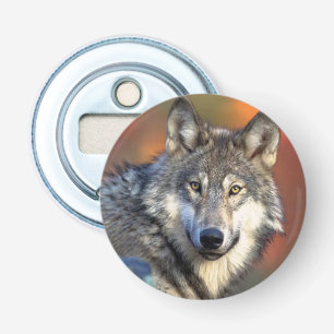 Wolf Photograph Image Bottle Opener