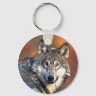 Wolf Photograph Key Ring