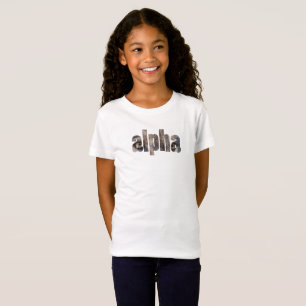Wolf Photograph Wildlife Nature Alpha Typography T-Shirt