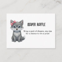 Wolf Pink Diaper Raffle Baby Shower