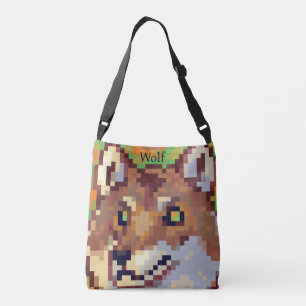 Wolf Pixels Crossbody Bag