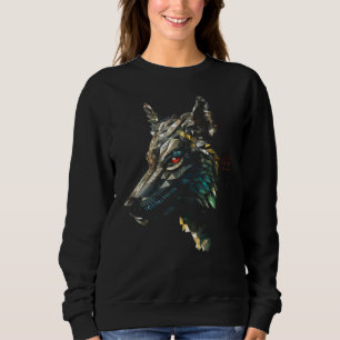 Wolf Polygon Artwork Animal Motif Wolf Sweatshirt