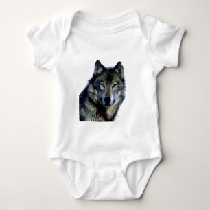 Wolf Portrait Baby Bodysuit