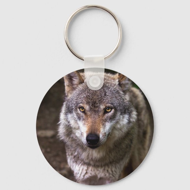 Wolf portrait key ring (Front)