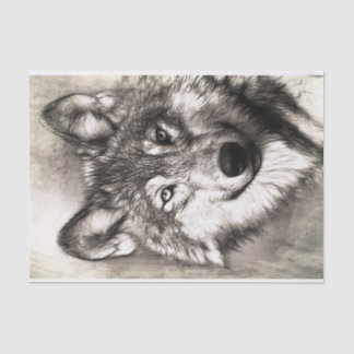 Wolf portrait tissue paper