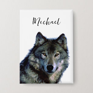 Wolf Portrait Your Name Custom Handwriting