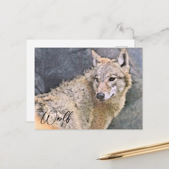 Wolf Postcard (Front/Back In Situ)