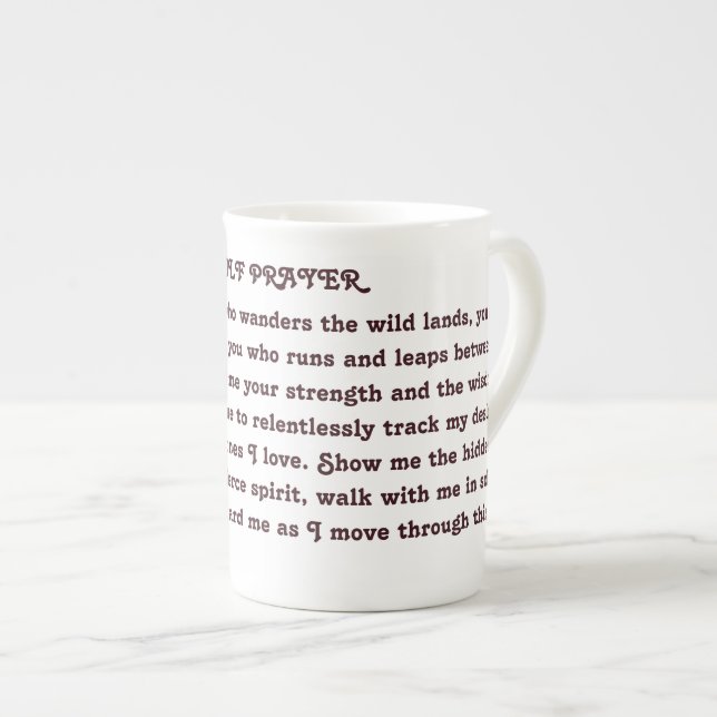 WOLF PRAYER MUG (Front Right)