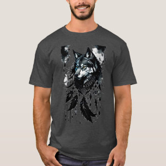wolf, predator, dreamcatcher, amulet, talisman T-Shirt