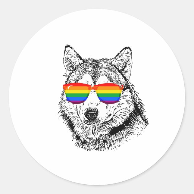 Wolf Pride Classic Round Sticker (Front)