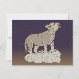 Wolf Pup Howling Postcard