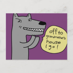Wolf (purple) postcard