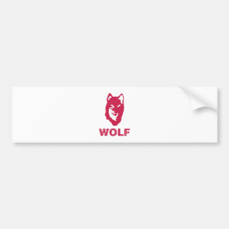 Wolf (Red) Bumper Sticker