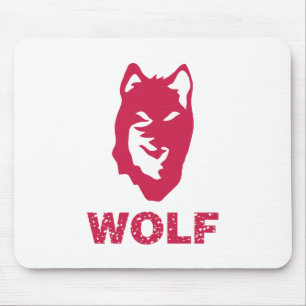 Wolf (Red) Mouse Pad