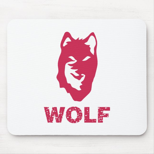 Wolf (Red) Mouse Pad (Front)
