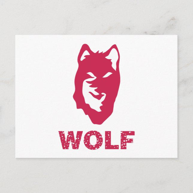 Wolf (Red) Postcard (Front)