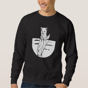 Wolf Reflection Wolves Animal Wildlife Wolf Sweatshirt