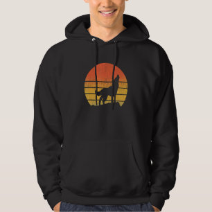 Wolf Retro Vintage 60s 70s Sunset Wild Animal Hoodie