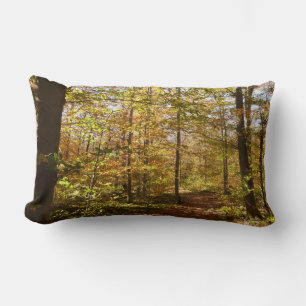 Wolf Rocks Trail in Autumn Pennsylvania Landscape Lumbar Cushion