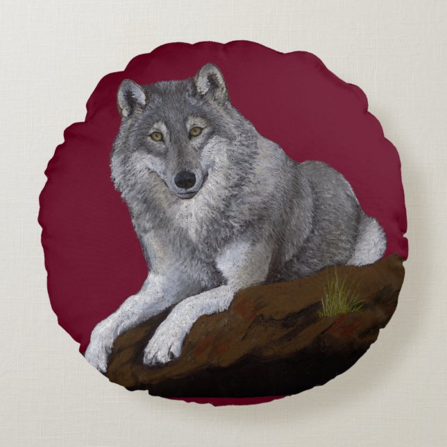 Wolf Round Cushion (Front)