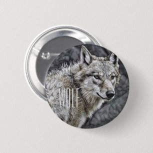 Wolf [Round Tin Badge] 6 Cm Round Badge